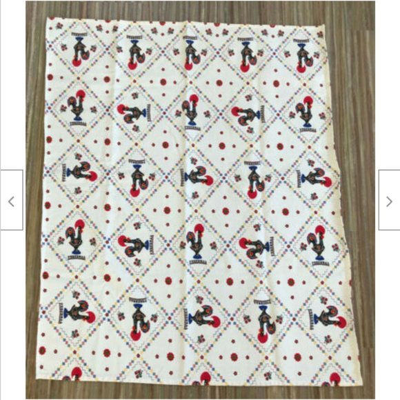 Portugal Rooster Print Tablecloth 34x40" Texteis Lar 100% Cotton - Picture 2 of 5
